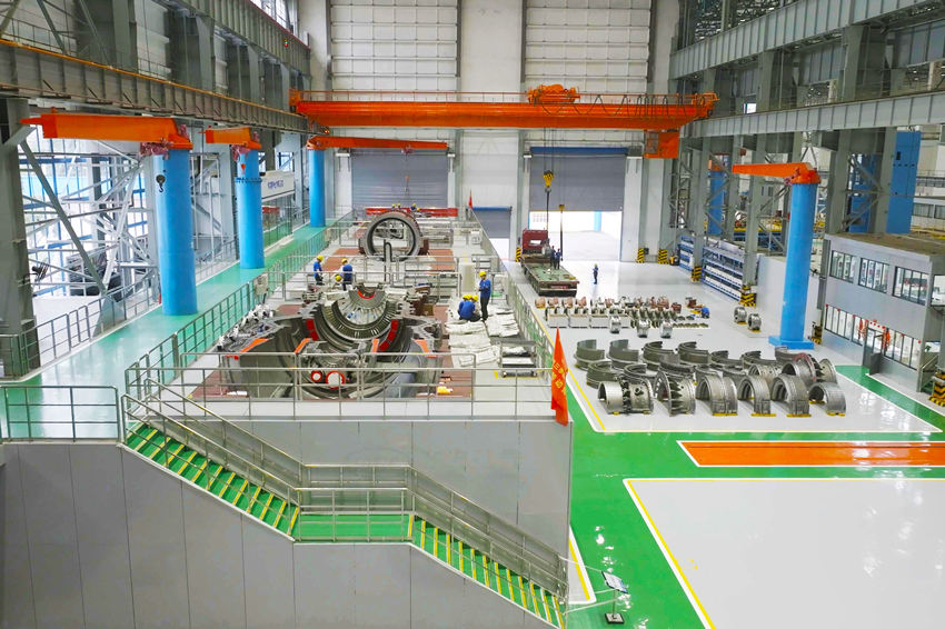 国内首个燃机智慧制造基地数字总装产线。于喜宝供图